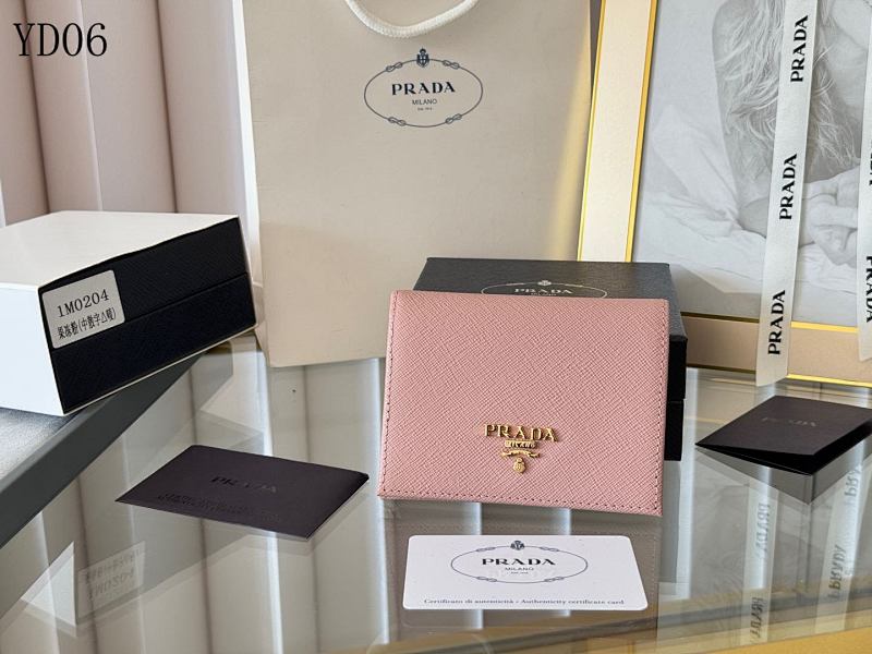 Pr4da 1M0204 Pink Saffiano Leather Wallet
