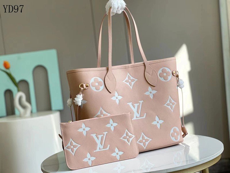 LVutton YD97060 Neverfull Medium Giant Monogram Tote