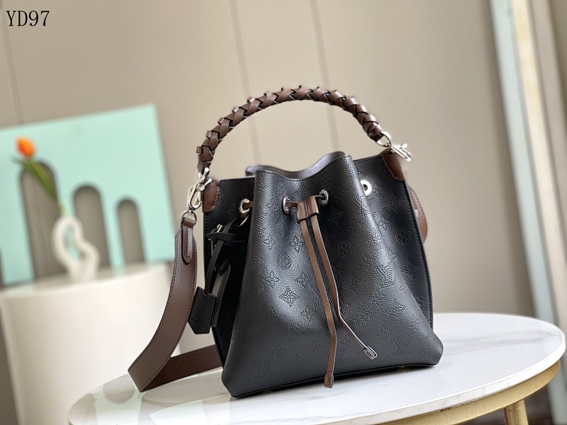 LVutton YD97 Monogram Empreinte Leather Drawstring Bucket Bag