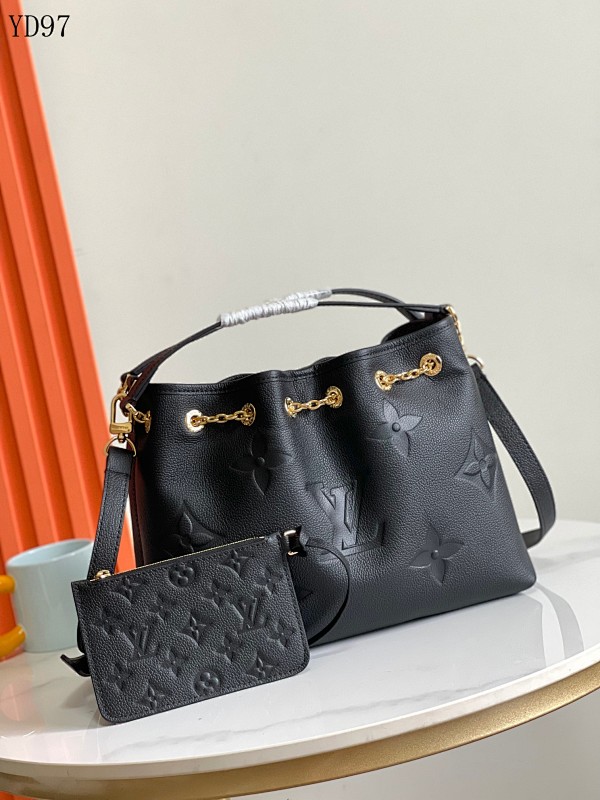 LVutton YD97 Monogram Empreinte Drawstring Bucket Bag