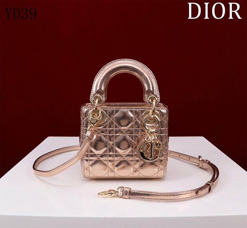 Diiior YD39050 M0856 Mini Quilted Metallic Bag