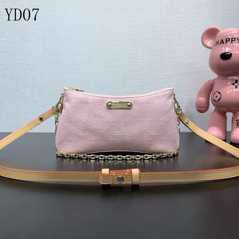 LVutton YD07 Liv Pochette Monogram Denim Crossbody Bag