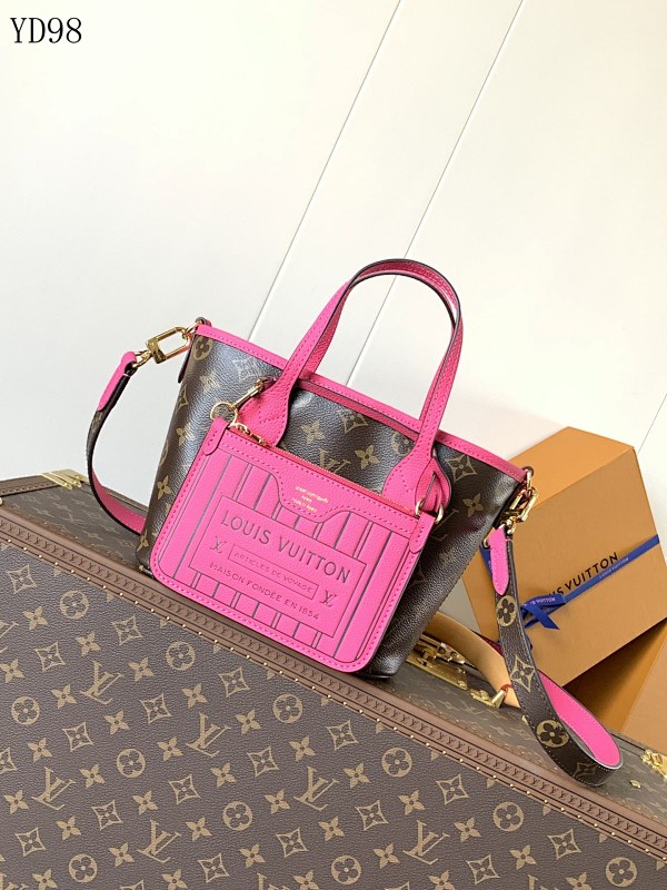 cover-198168787 LVutton M12106 Neverfull Bandoulière Inside Out BB Bag Pink