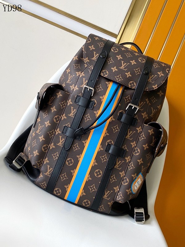LVutton M14676 Christopher Backpack Monogram Canvas Blue