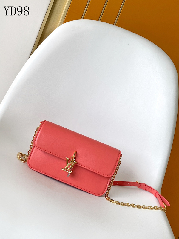 LVutton M14548 Wallet On Chain Watermelon Red
