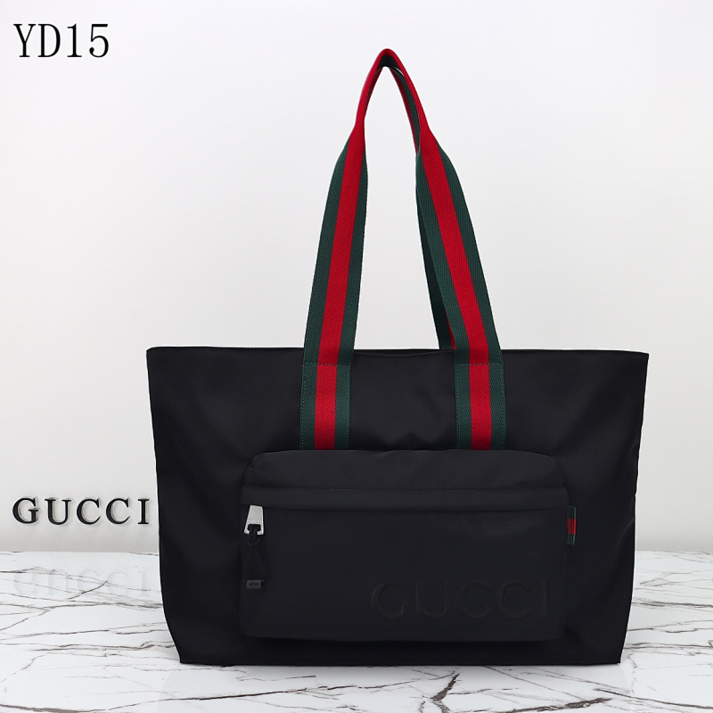 Gucc1 YD15043 Tote Bag with Red and Green Webbing Straps