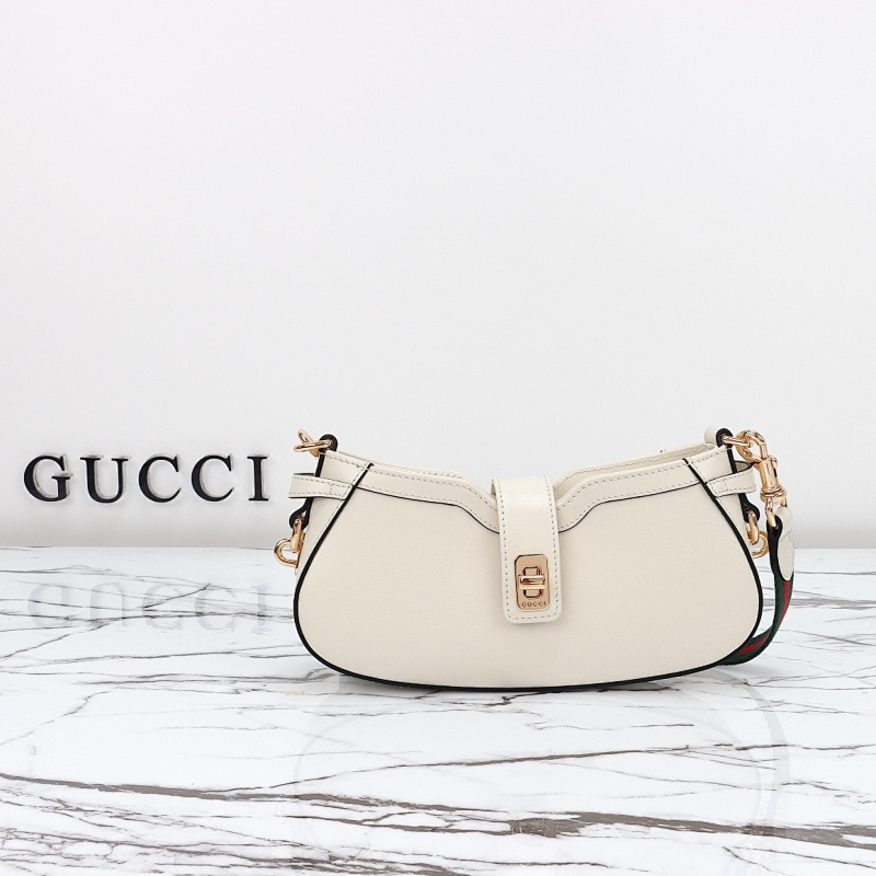 Gucc1 786015 White Leather Crossbody Bag
