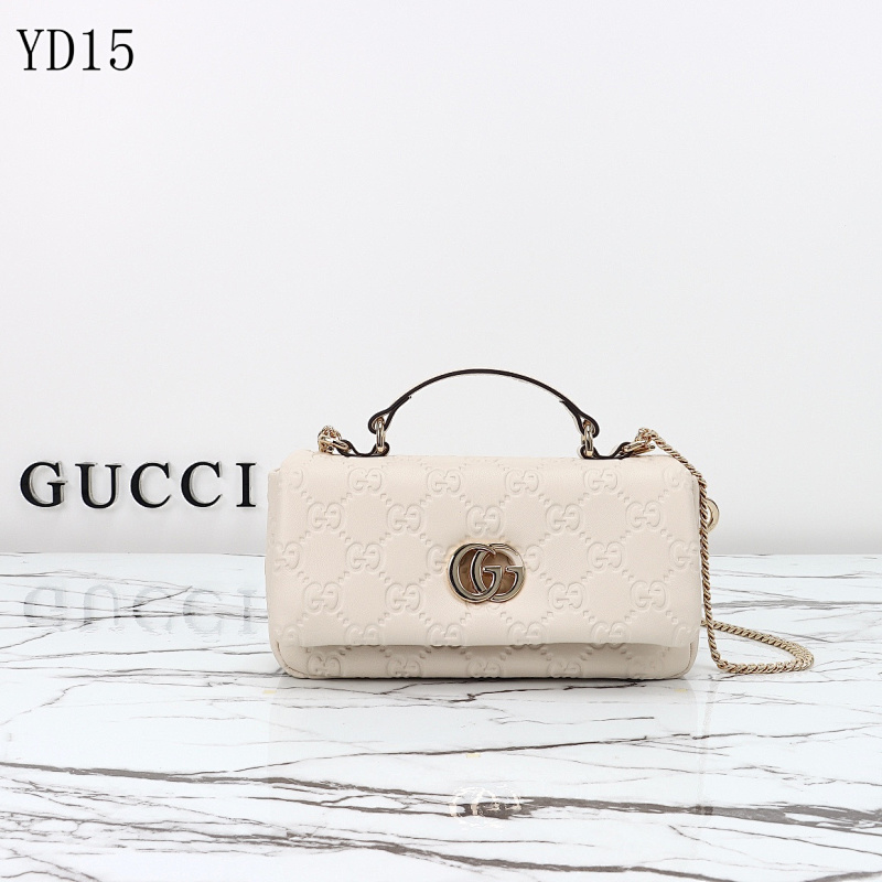 Gucc1 YD15062 White GG Supreme Clutch