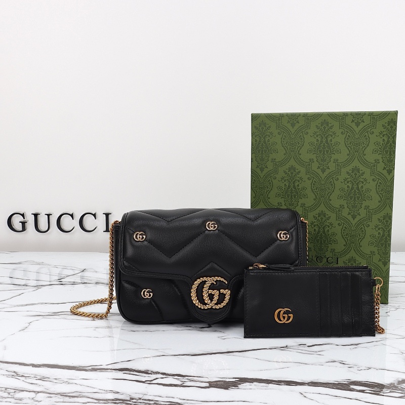 Gucc1 Marmont GG Matelassé Shoulder Bag