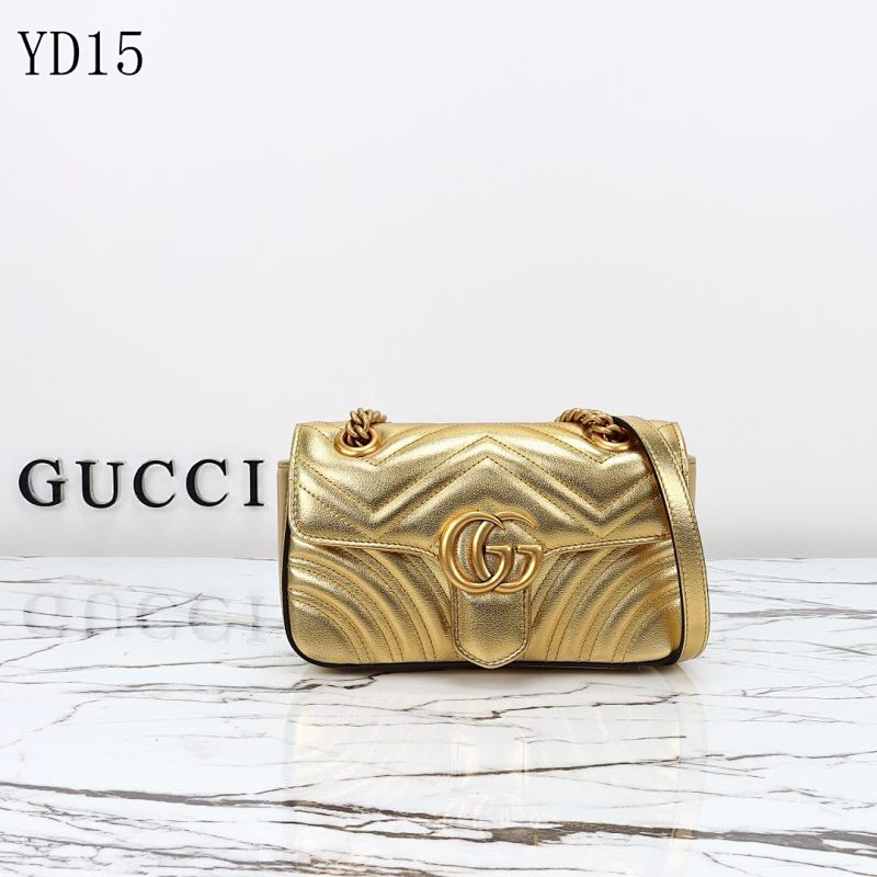 Gucc1 YD15 Marmont Mini Bag Gold