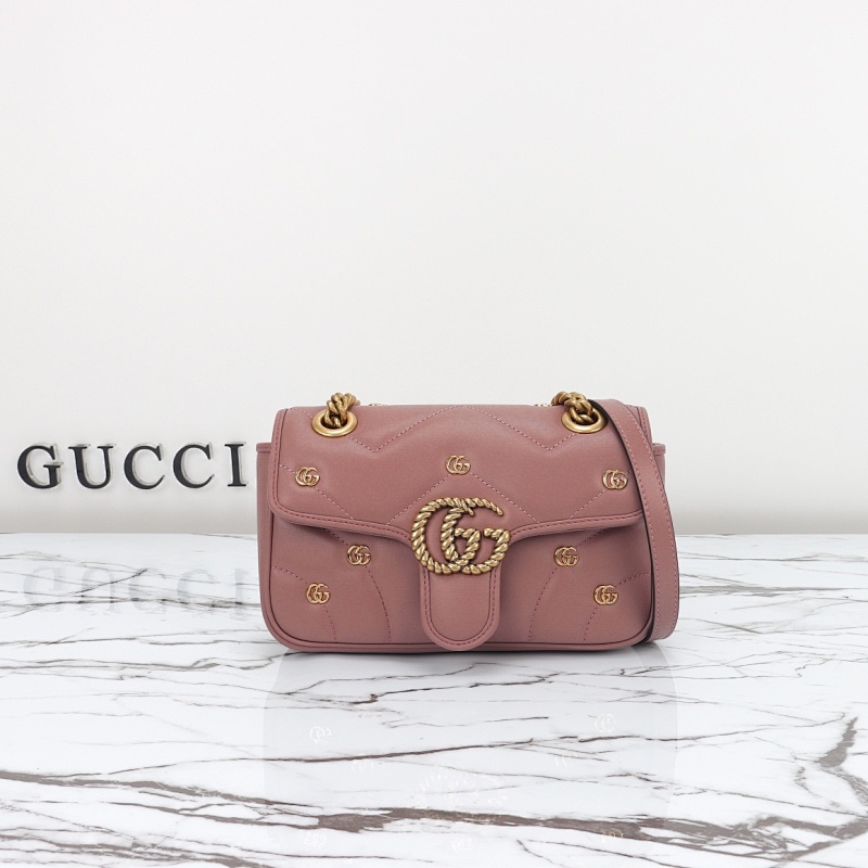 Gucc1 443497 Mini Marmont Quilted Leather Shoulder Bag