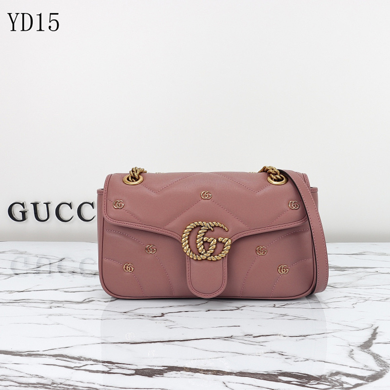cover-199844203 Gucc1 YD15068 Pink Quilted Leather Shoulder Bag
