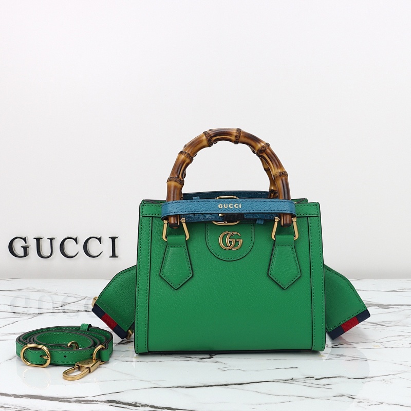 Gucc1 702732 Green Leather GG Marmont Shoulder Bag
