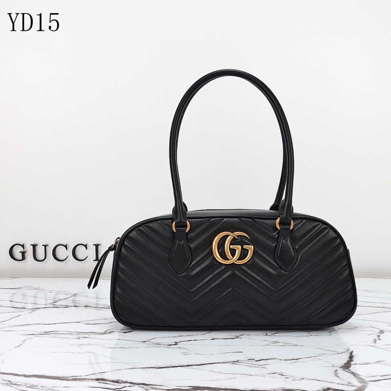 Gucc1 YD15 Quilted Leather Shoulder Bag