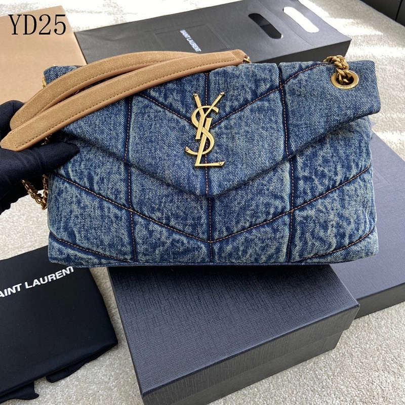 SntLaurent YD25060 Loulou Puffer Denim Bag