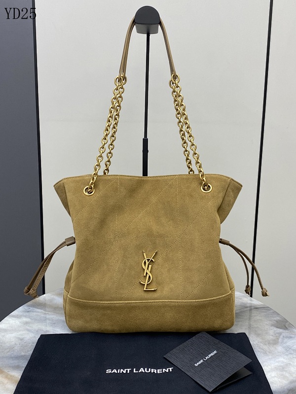 SntLaurent YD25080 Quilted Suede Tote Bag