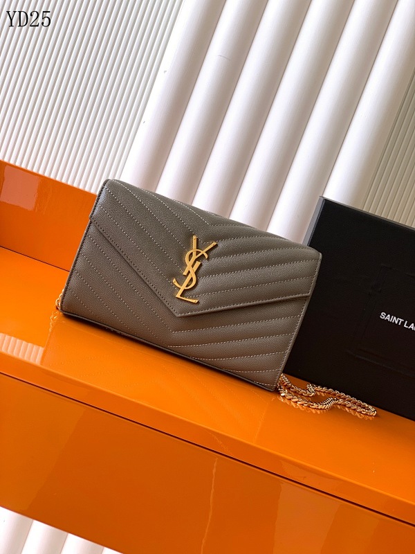 YSL YD25058 Quilted Wallet on Chain