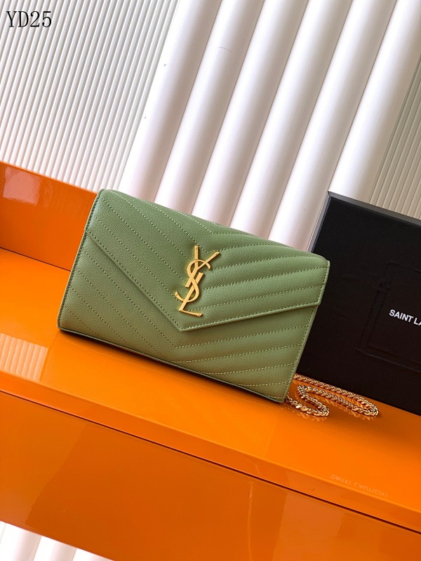 YSL YD25058 Quilted Wallet on Chain