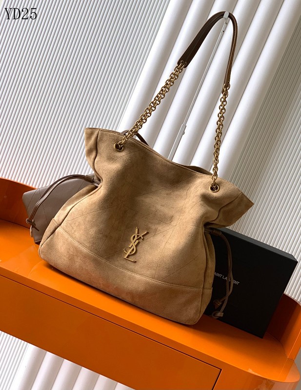 YSL YD25 Jamie 4.3 Large Pochon Suede Tote Bag