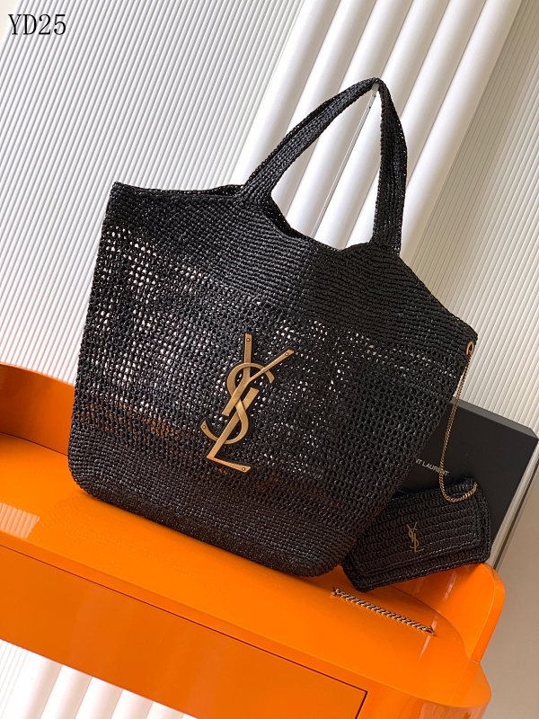 SntLaurent YD25095 Woven Raffia Tote Bag