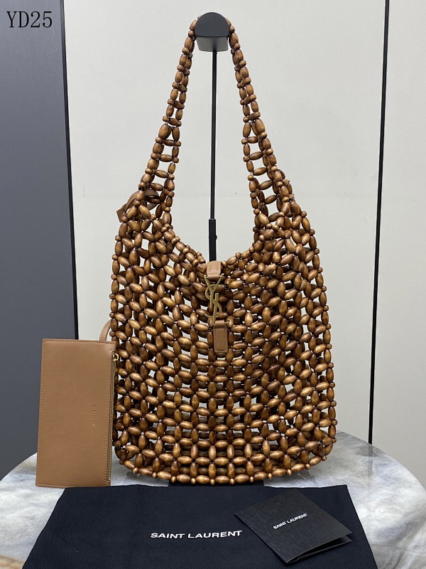 YSL YD25080 Hobo Wooden Bead Bag