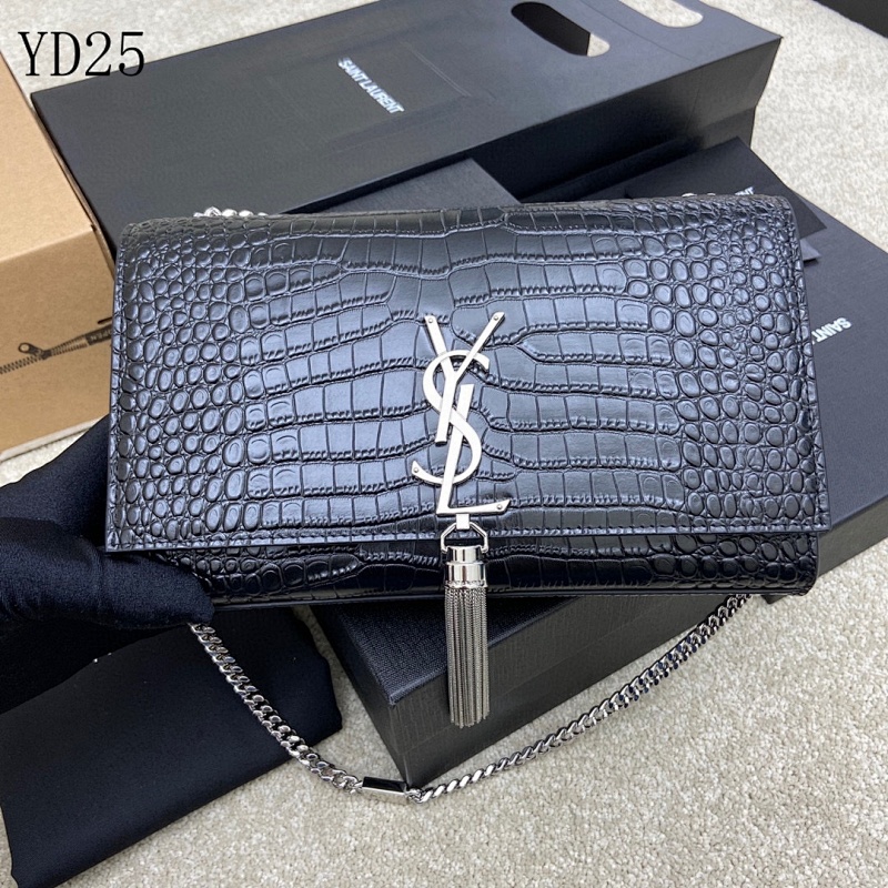 SntLaurent YD25059 Crocodile-Embossed Leather Tote Bag