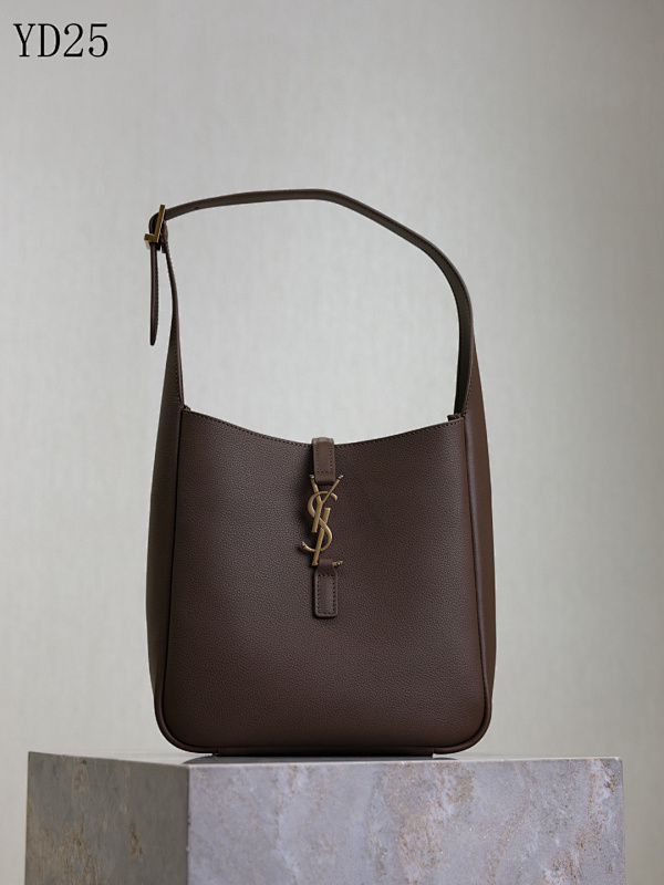 YSL YD25 Brown Leather Shoulder Bag