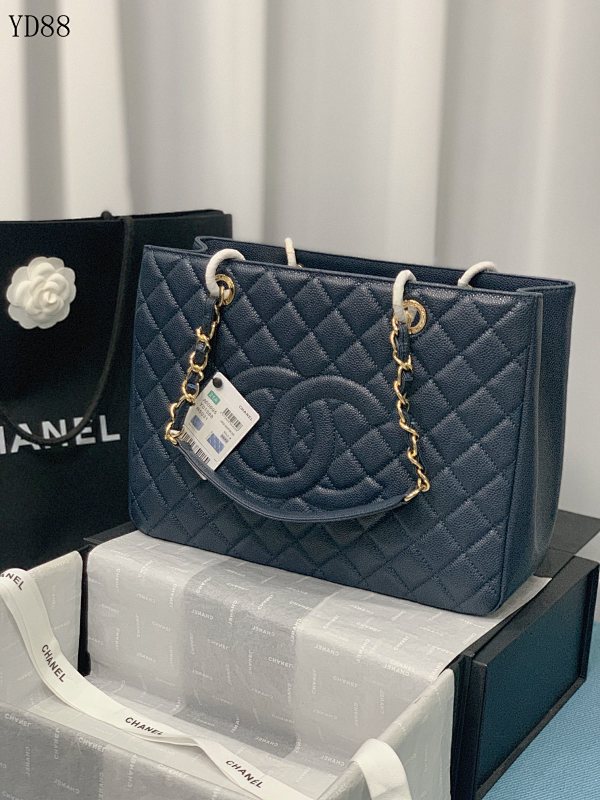 CHANELL YD88065 A50995 Navy Blue Tote Bag