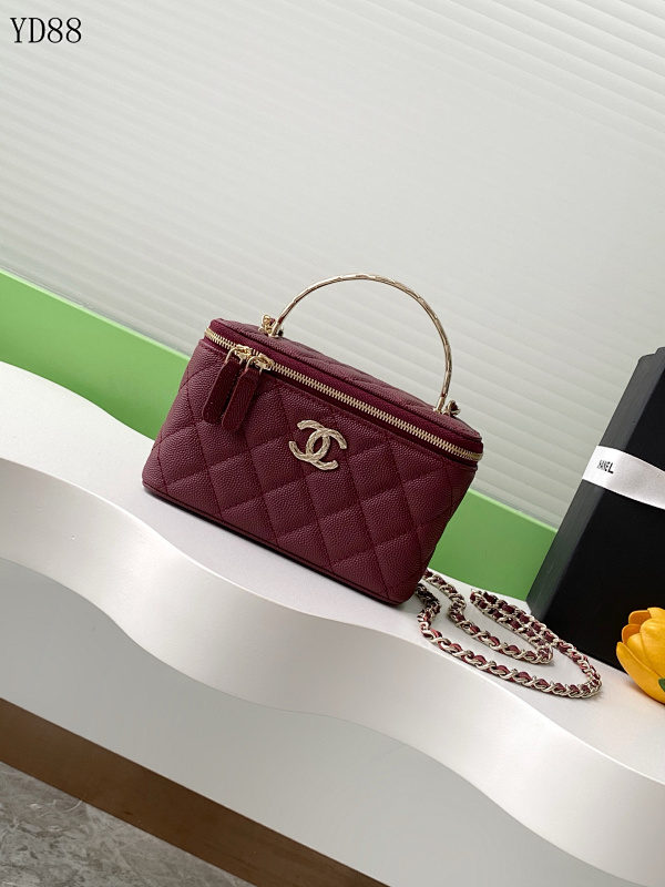 CHANELL AP4690 Quilted Mini Cylinder Bag with Metal Handle