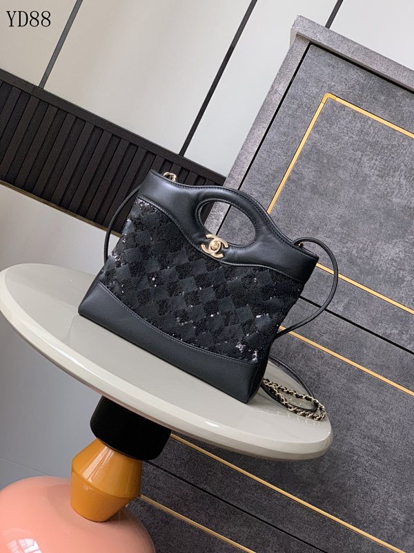 CHANELL YD880115 Mini Tote Bag with Embroidery and Sequins