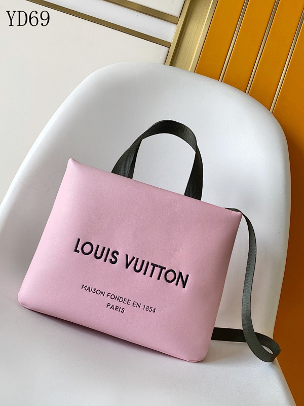 cover-203212191 LVutton M15239 Pink Leather Shopper Tote Bag