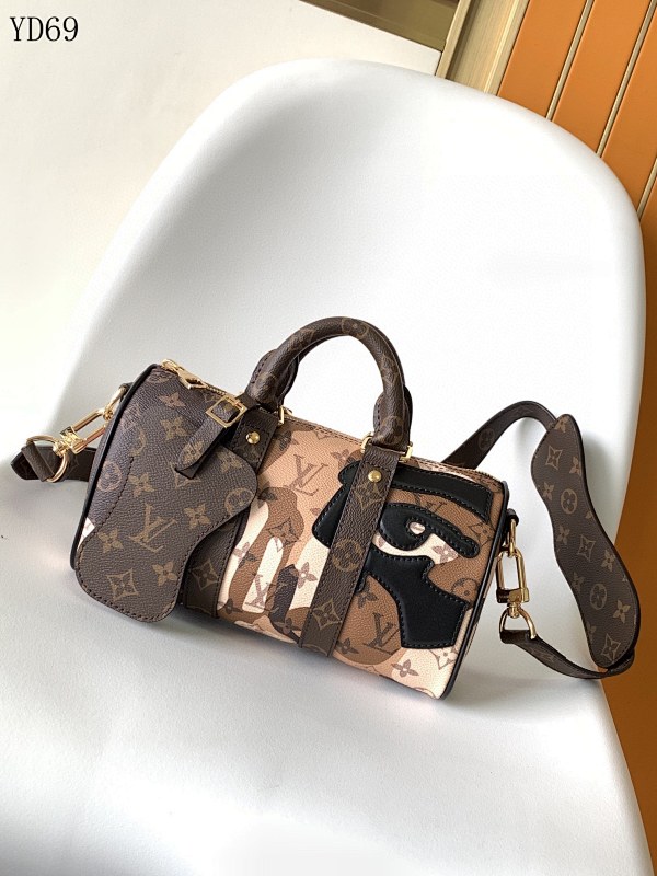 LV M46678 Eyes Monogram Keepall Bandoulière 25