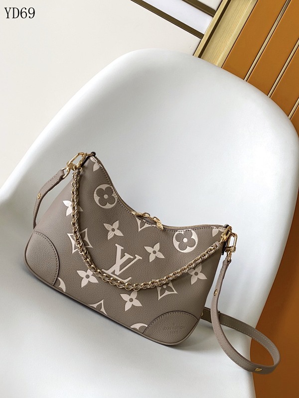 LVutton YD69 Beige Leather Shoulder Bag