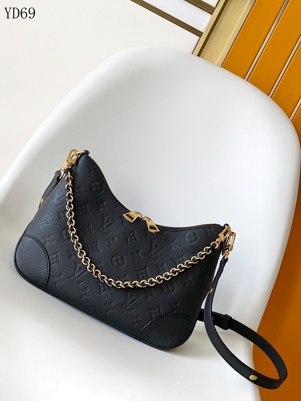 LVutton YD69 Monogram Embossed Leather Crossbody Bag