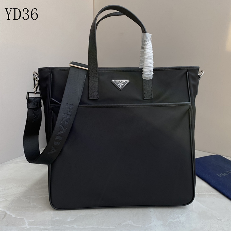 cover-203486634 Pr4da 2VG032 Men’s Tote Bag with Nylon and Saffiano Leather