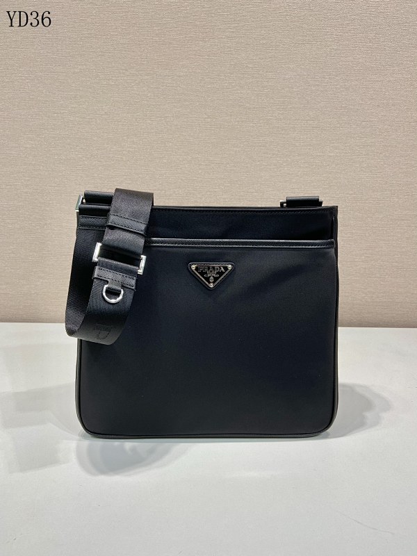 PRADA 2VH118 New Saffiano Leather and Re-Nylon Shoulder Bag