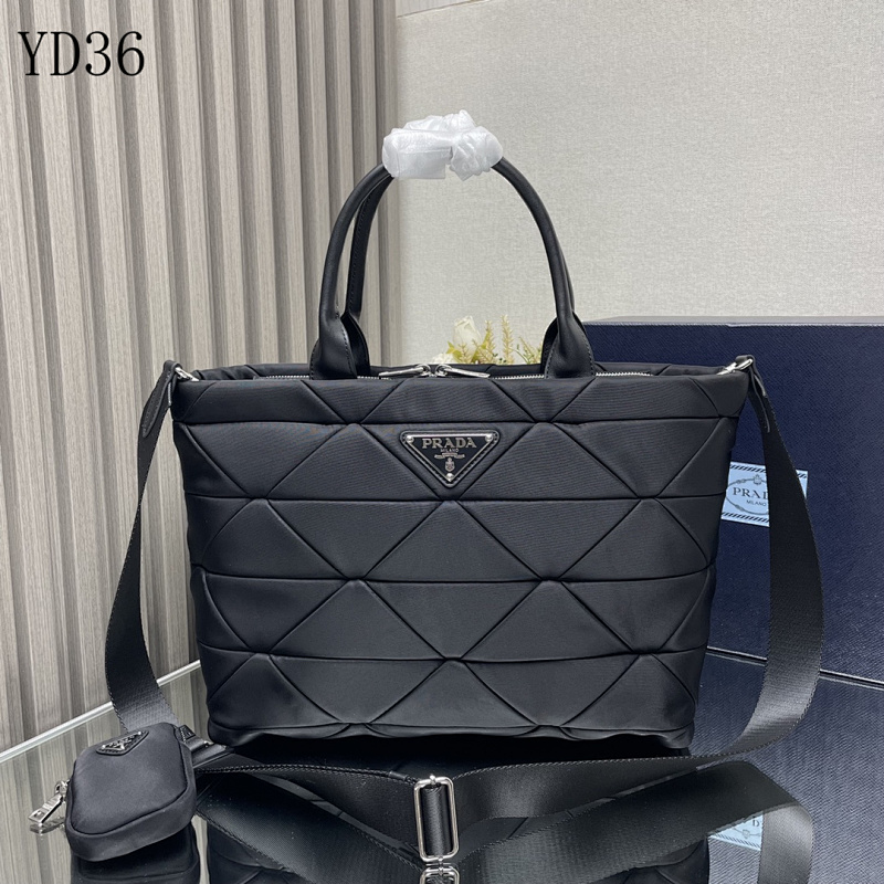 PRADA YD36 Quilted Nylon Tote Bag