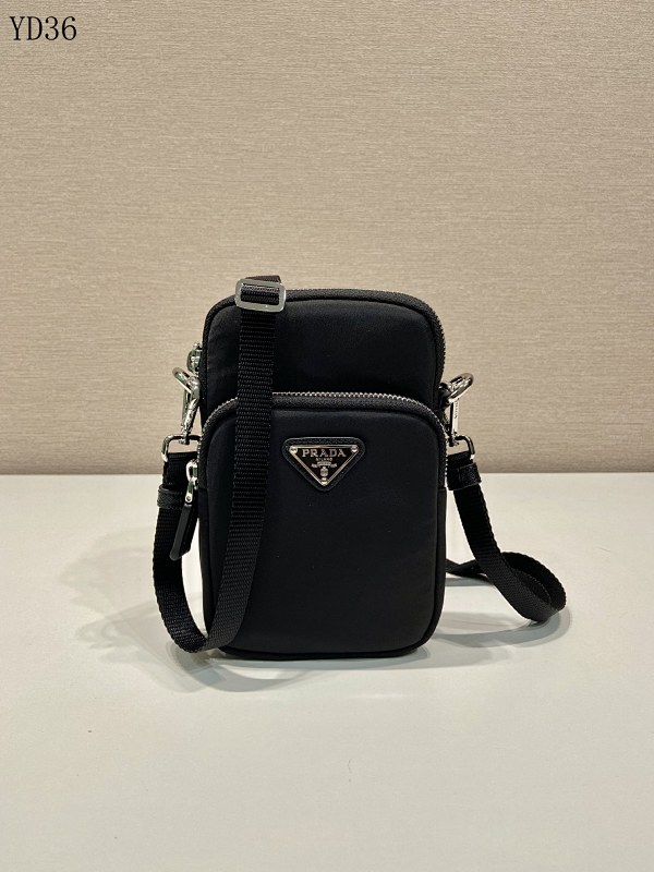 Pr4da 2ZT024 Re-Nylon Crossbody Phone Bag
