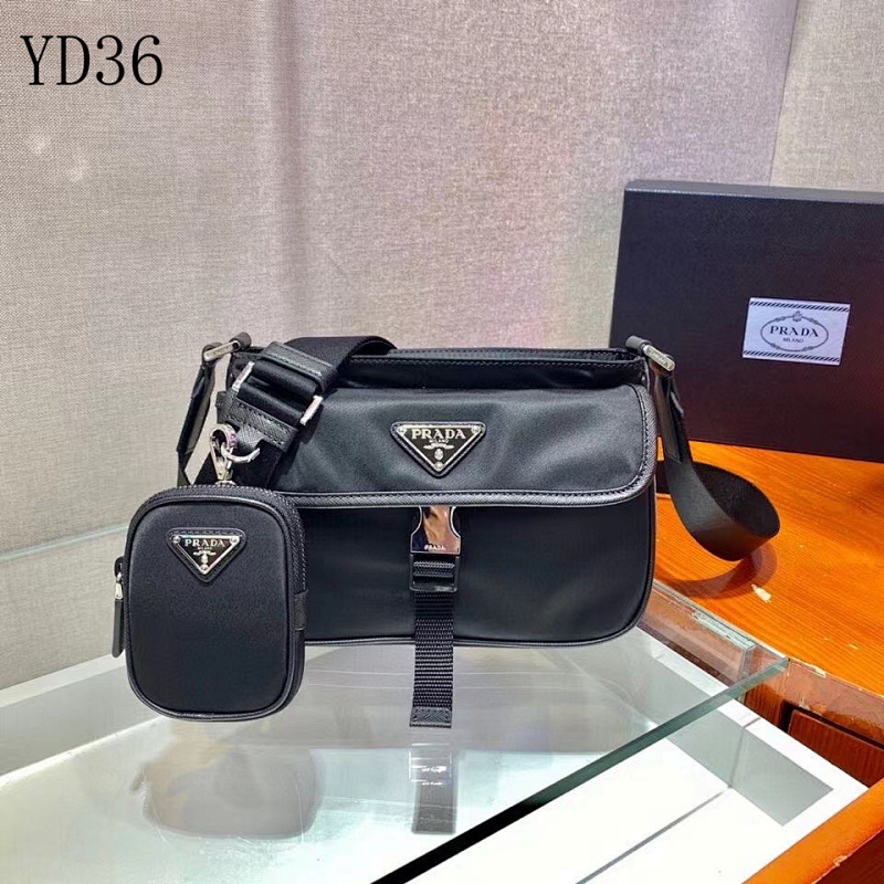 cover-203491498 Pr4da 2VH133 New Messenger Bag in Saffiano Leather and Re-Nylon