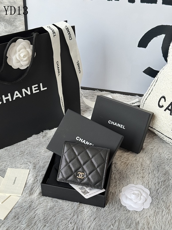 Chan3l YD13022 Quilted Leather Wallet