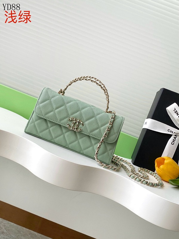 CHANELL YD88075 Quilted Caviar Leather Wallet on Chain