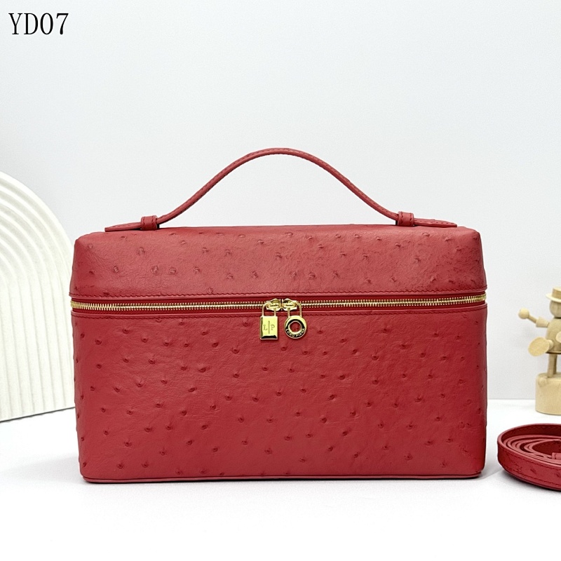LoroPiana YD07 Extra Pocket L27 Ostrich Texture Handbag