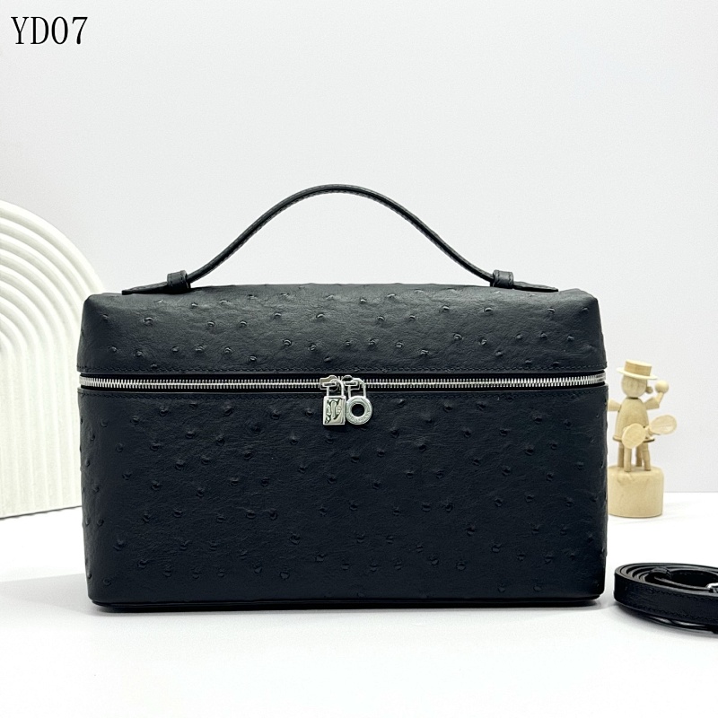 LoroPiana YD07 Extra Pocket L27 Ostrich Leather Bag