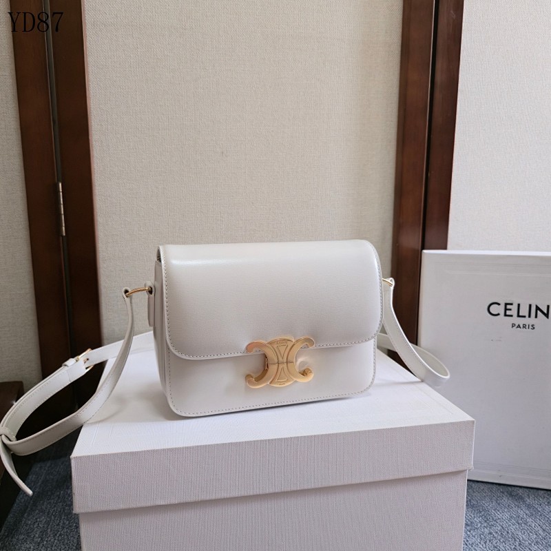 C3linee Teen Triomphe Bag 188423 White Leather Crossbody