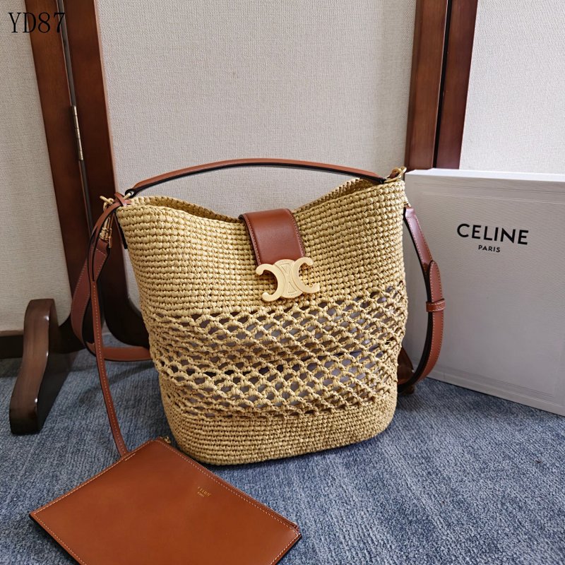 C3linee YD87090 Woven Mini Bucket Bag