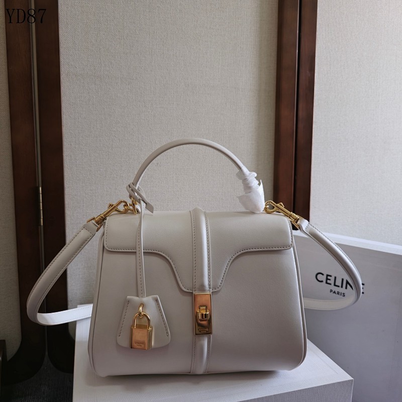 C3linee YD87 White Leather Shoulder Bag