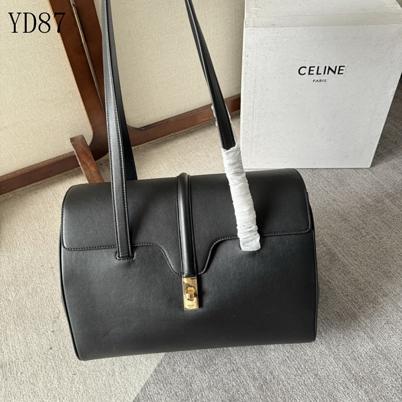 C3linee YD870100 Black Leather Shoulder Bag