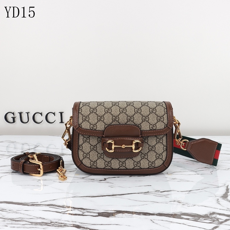 Gucc1 YD15060 Horsebit Crossbody Bag
