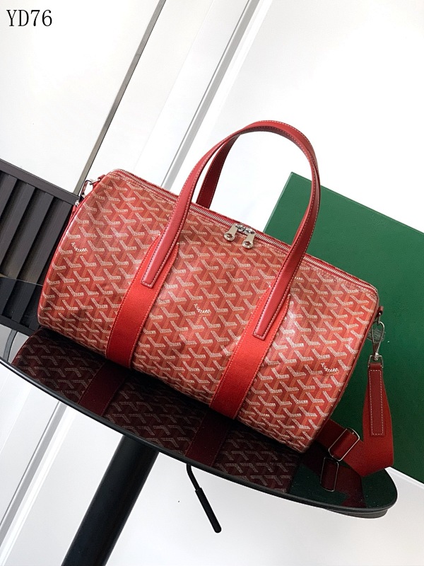Goyarrd YD76 Red Monogram Duffle Bag