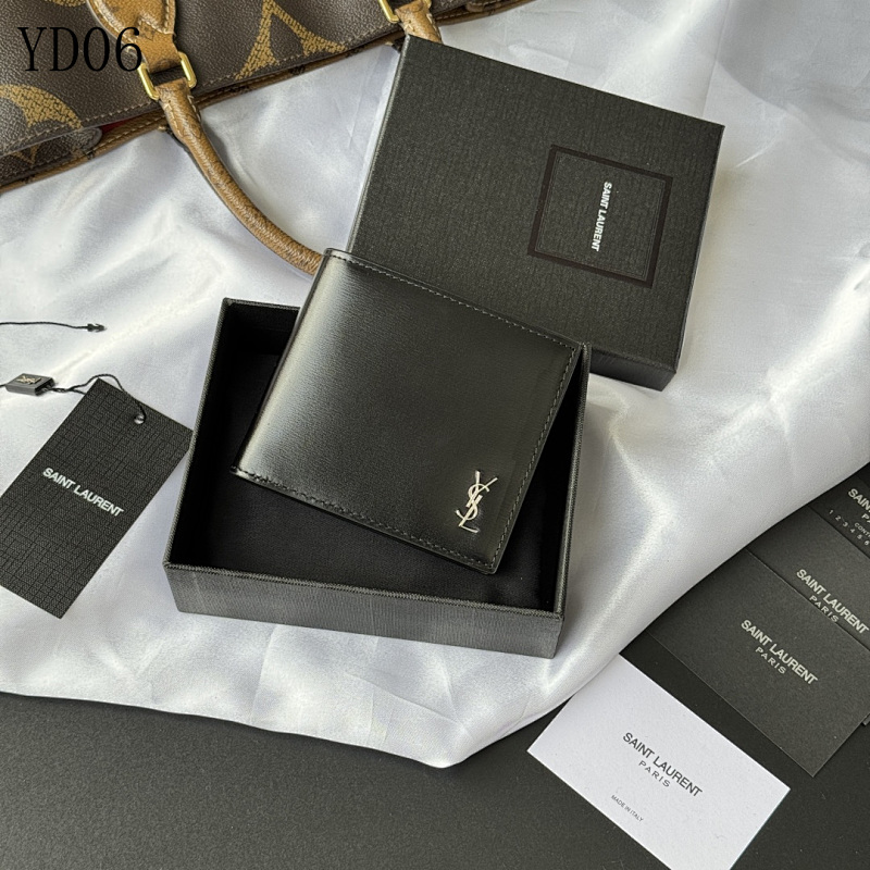 SntLaurent YD06026 Black Leather Wallet